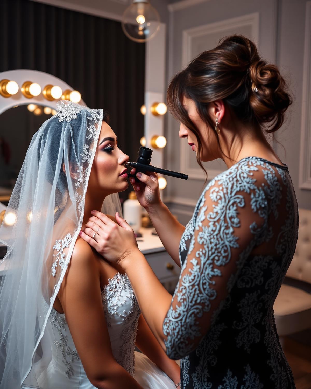 Airbrush makeup application