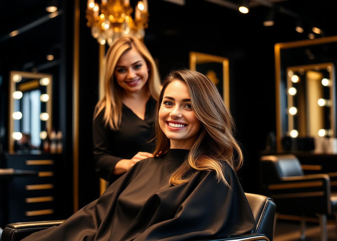 Client after styling session