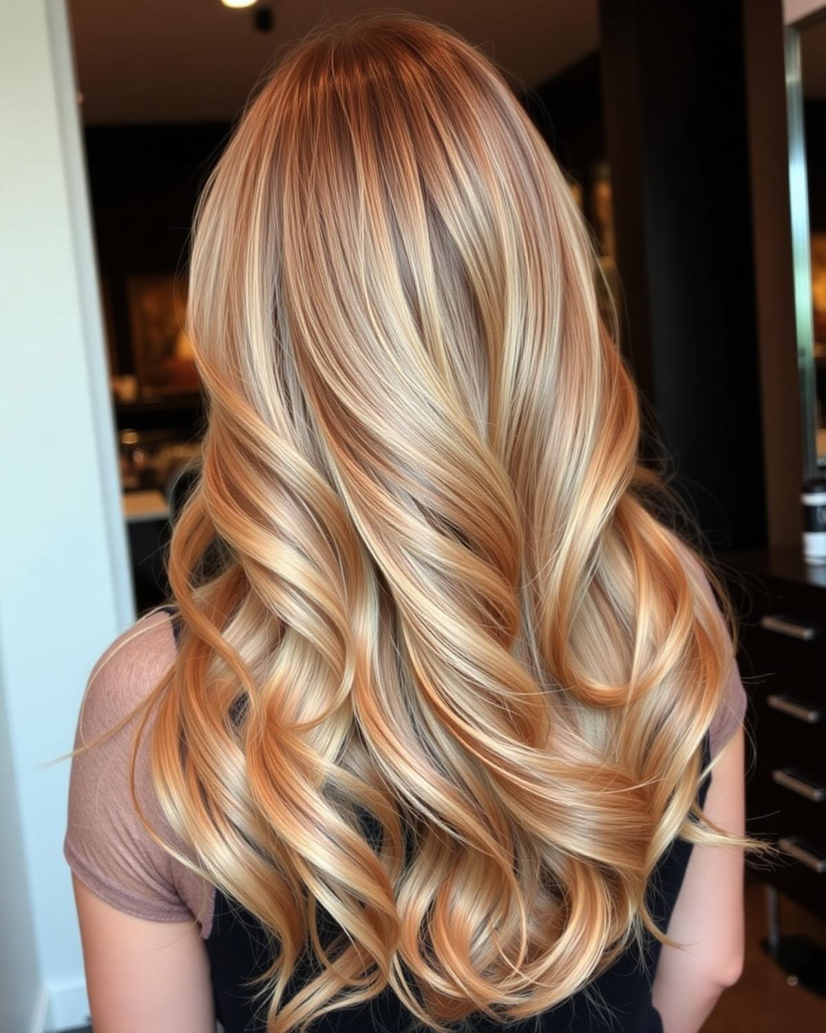 Balayage colour result
