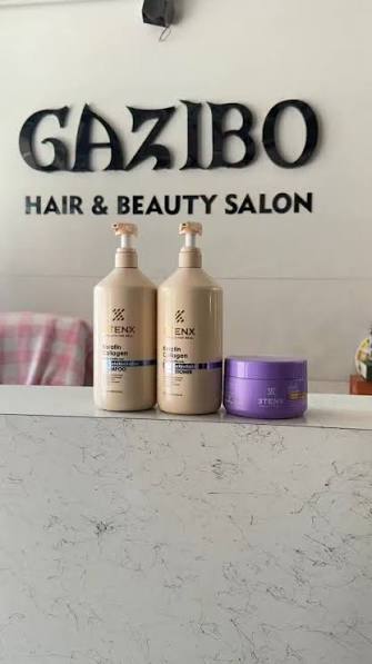Colour bar wall with professional hair colour range