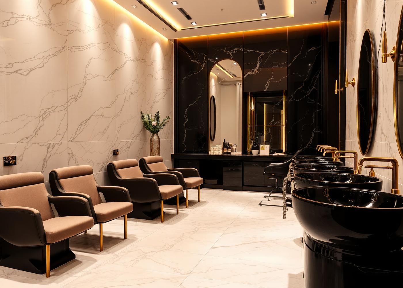 Luxury hair washing lounge